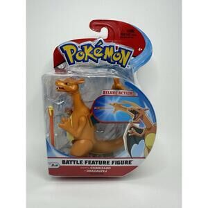 Pokémon Charizard Deluxe Action Battle Feature Figure 4” Jazwares 2020 #95132